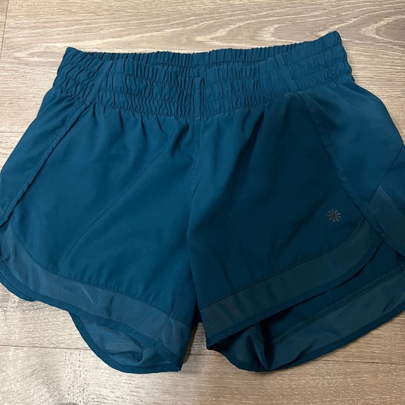 Athleta Dark Teal Athletic Shorts - Picture 1 of 3